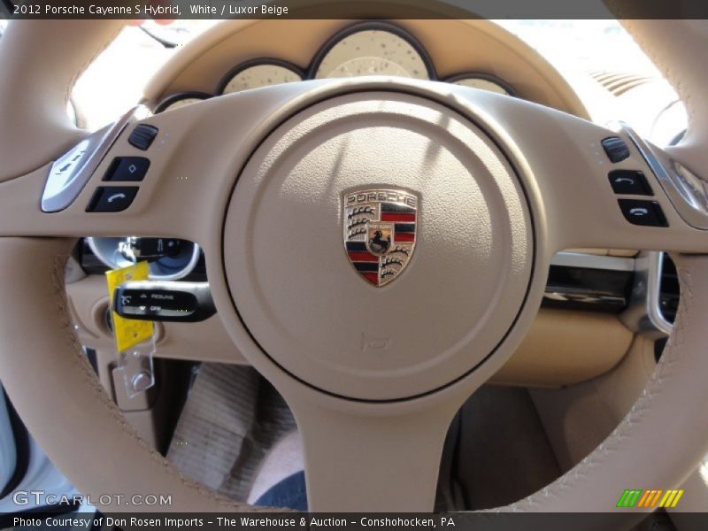 White / Luxor Beige 2012 Porsche Cayenne S Hybrid