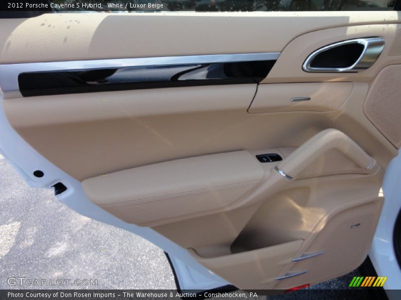 White / Luxor Beige 2012 Porsche Cayenne S Hybrid