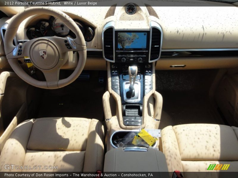 White / Luxor Beige 2012 Porsche Cayenne S Hybrid