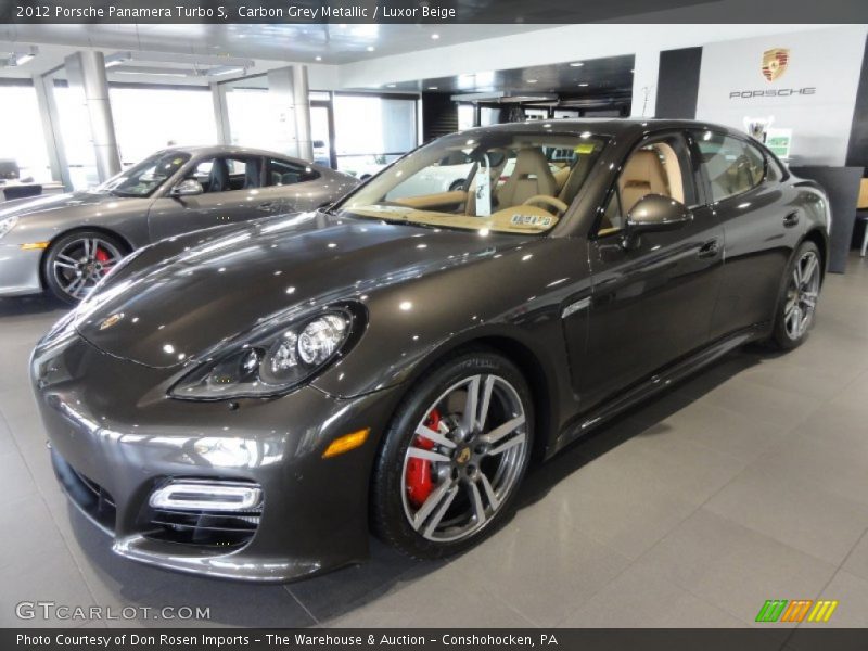 Carbon Grey Metallic / Luxor Beige 2012 Porsche Panamera Turbo S