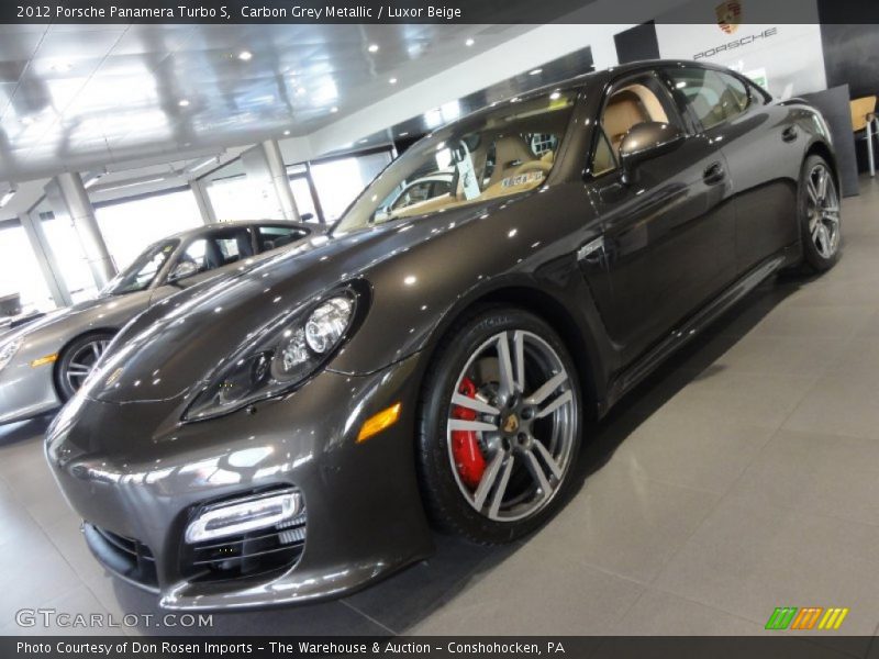 Carbon Grey Metallic / Luxor Beige 2012 Porsche Panamera Turbo S