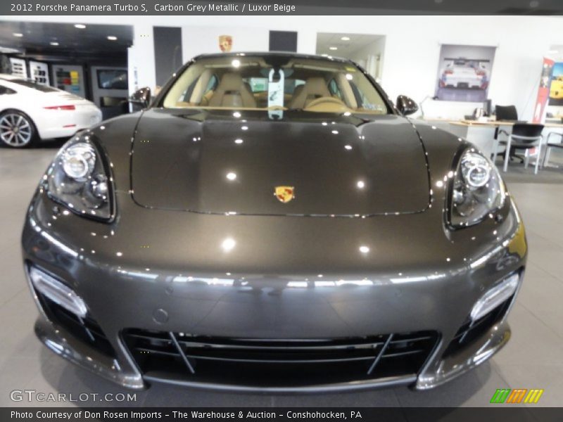 Carbon Grey Metallic / Luxor Beige 2012 Porsche Panamera Turbo S