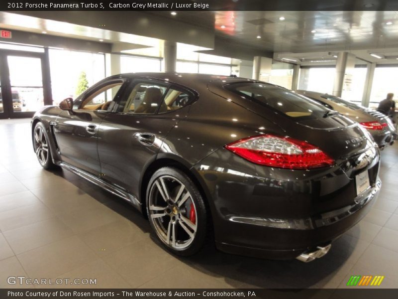 Carbon Grey Metallic / Luxor Beige 2012 Porsche Panamera Turbo S