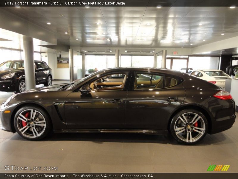 Carbon Grey Metallic / Luxor Beige 2012 Porsche Panamera Turbo S