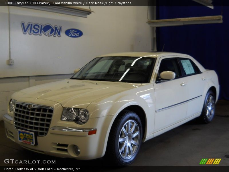 Cool Vanilla White / Dark Khaki/Light Graystone 2008 Chrysler 300 Limited