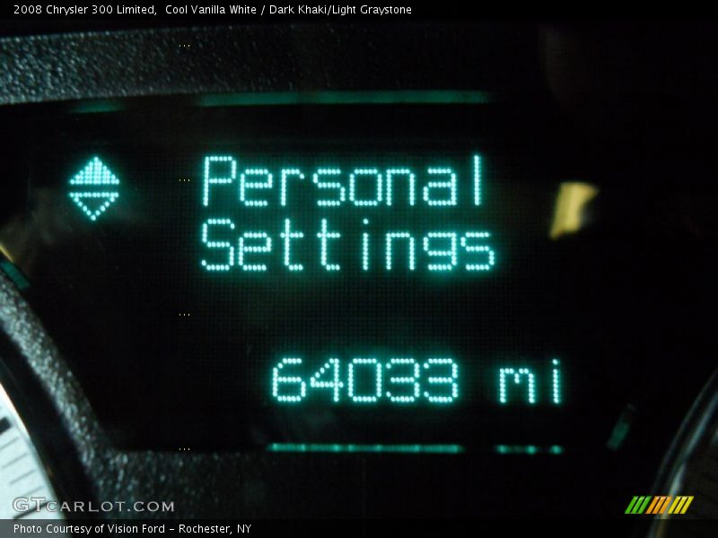 Cool Vanilla White / Dark Khaki/Light Graystone 2008 Chrysler 300 Limited