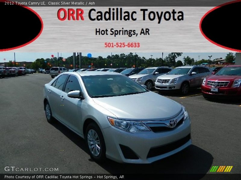 Classic Silver Metallic / Ash 2012 Toyota Camry LE