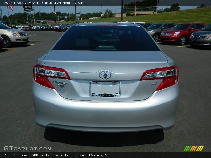 Classic Silver Metallic / Ash 2012 Toyota Camry LE