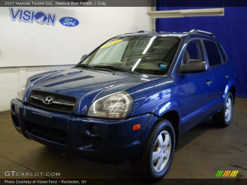 Nautical Blue Metallic / Gray 2007 Hyundai Tucson GLS