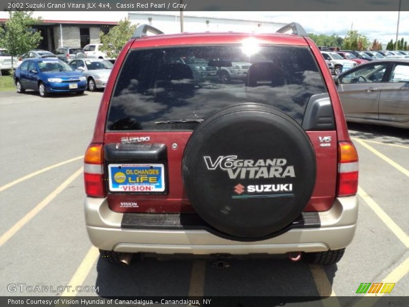 Cassis Red Pearl / Gray 2002 Suzuki Grand Vitara JLX 4x4