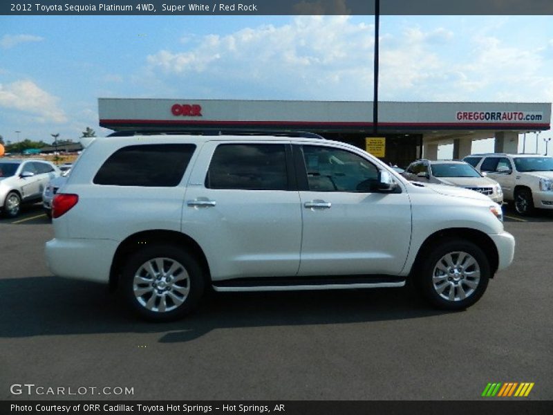 Super White / Red Rock 2012 Toyota Sequoia Platinum 4WD