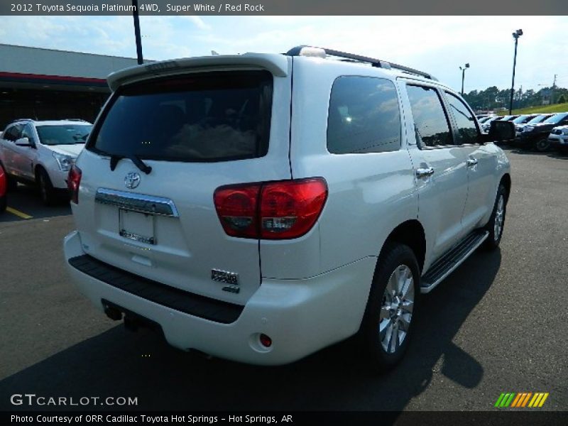 Super White / Red Rock 2012 Toyota Sequoia Platinum 4WD