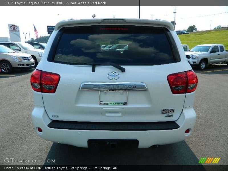 Super White / Red Rock 2012 Toyota Sequoia Platinum 4WD