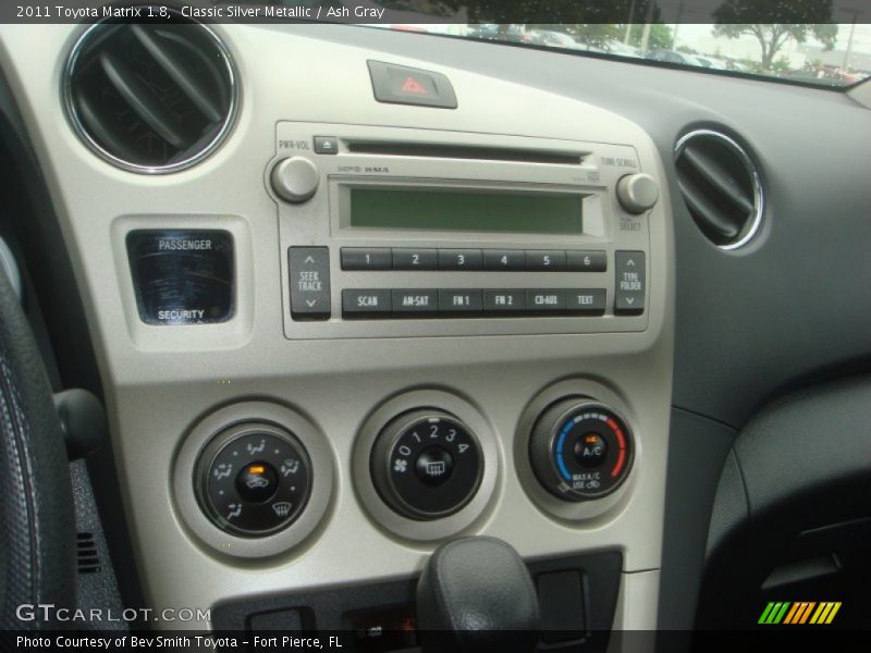 Classic Silver Metallic / Ash Gray 2011 Toyota Matrix 1.8