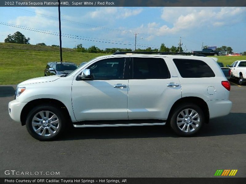 Super White / Red Rock 2012 Toyota Sequoia Platinum 4WD