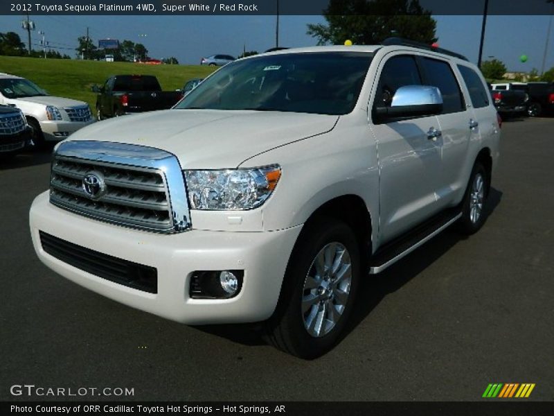 Super White / Red Rock 2012 Toyota Sequoia Platinum 4WD