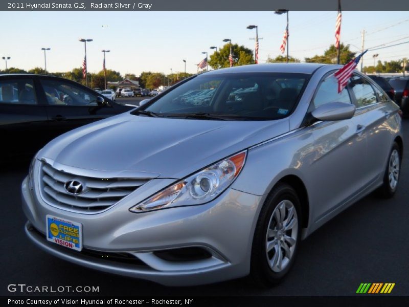 Radiant Silver / Gray 2011 Hyundai Sonata GLS