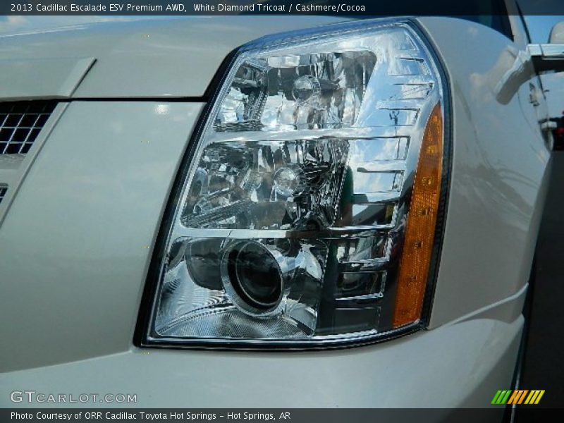 White Diamond Tricoat / Cashmere/Cocoa 2013 Cadillac Escalade ESV Premium AWD