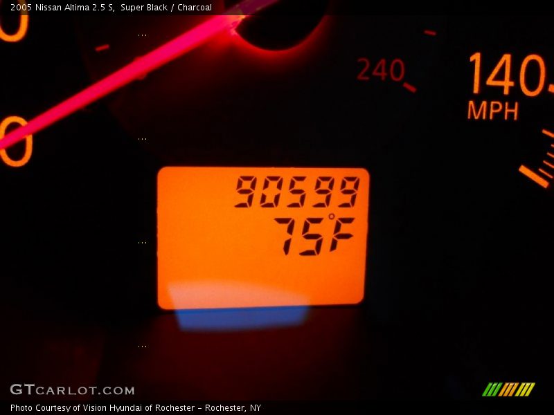 Super Black / Charcoal 2005 Nissan Altima 2.5 S
