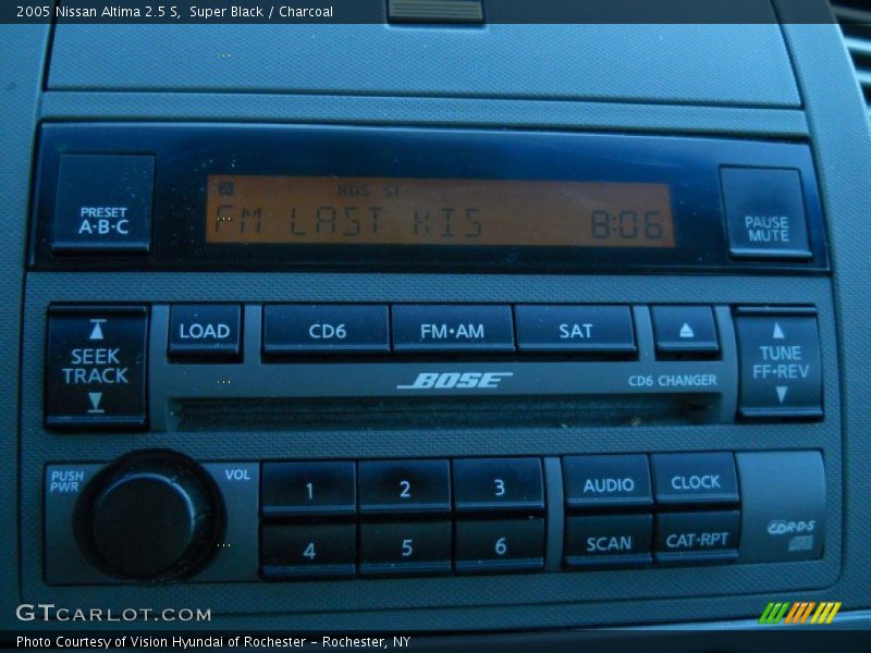 Super Black / Charcoal 2005 Nissan Altima 2.5 S