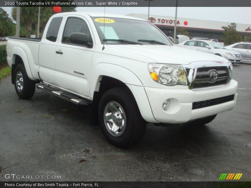 Super White / Graphite 2010 Toyota Tacoma V6 PreRunner Access Cab