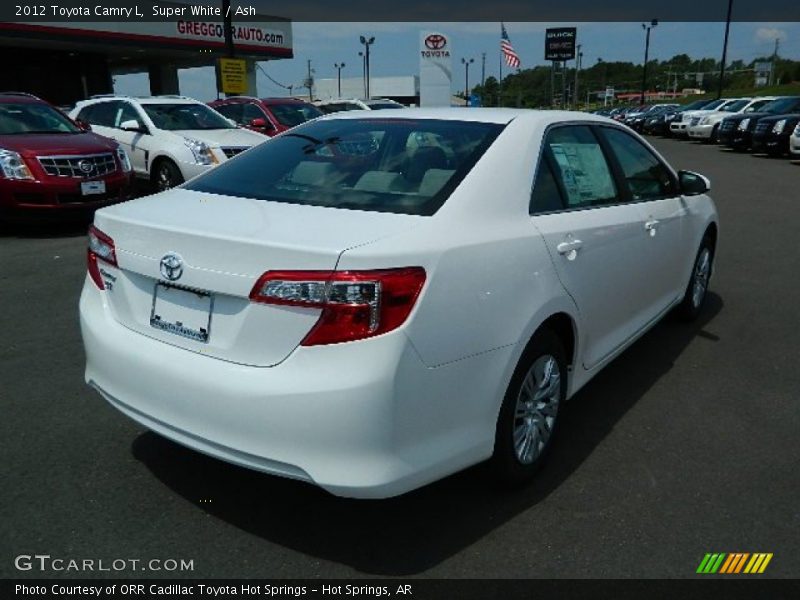 Super White / Ash 2012 Toyota Camry L