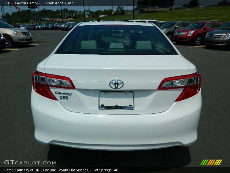 Super White / Ash 2012 Toyota Camry L