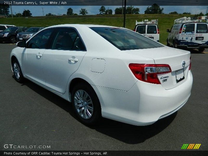 Super White / Ash 2012 Toyota Camry L