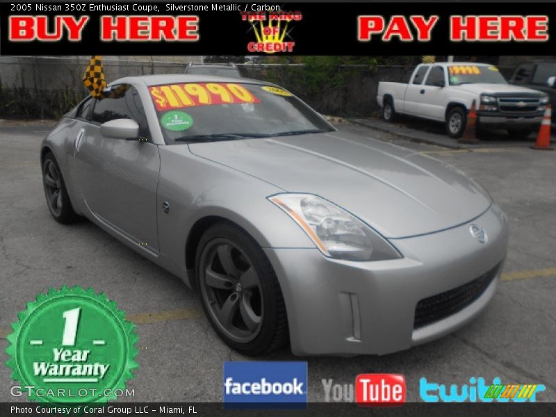 Silverstone Metallic / Carbon 2005 Nissan 350Z Enthusiast Coupe