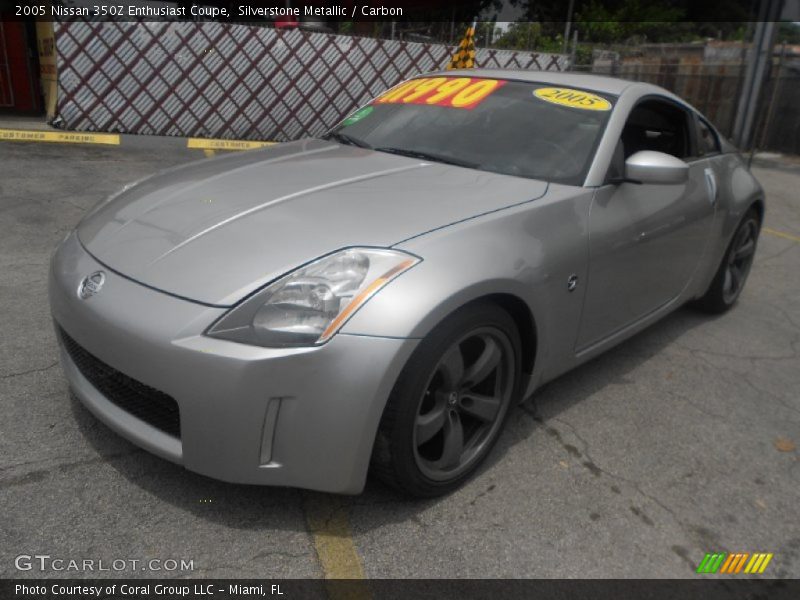 Silverstone Metallic / Carbon 2005 Nissan 350Z Enthusiast Coupe