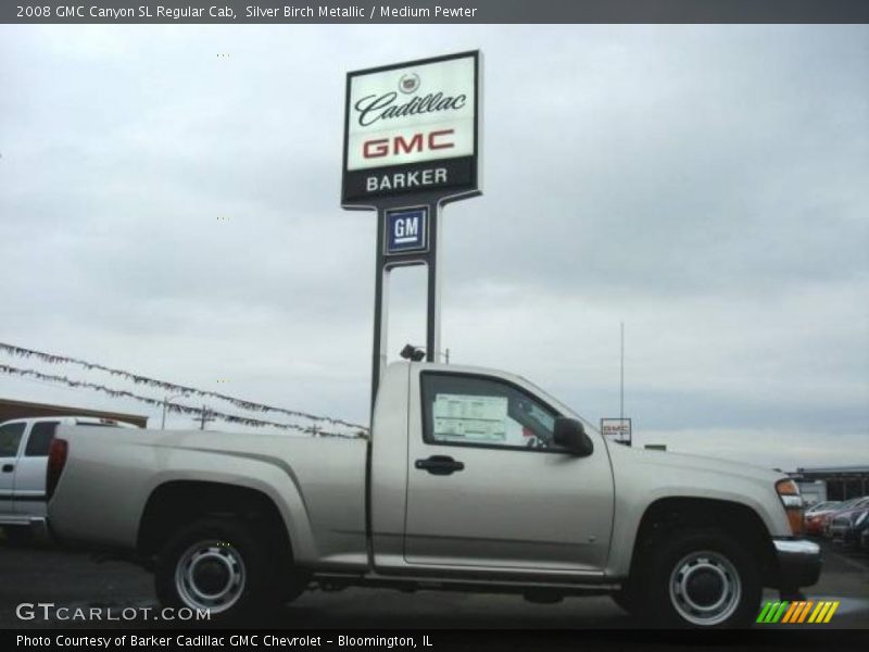 Silver Birch Metallic / Medium Pewter 2008 GMC Canyon SL Regular Cab