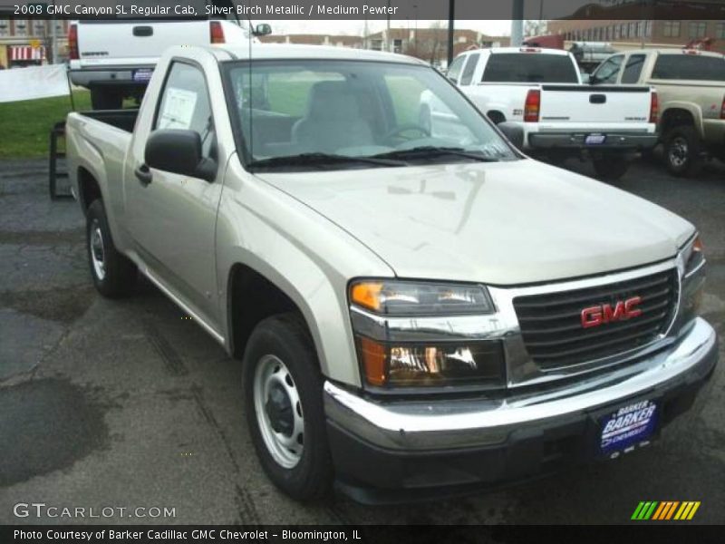 Silver Birch Metallic / Medium Pewter 2008 GMC Canyon SL Regular Cab