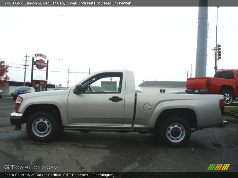 Silver Birch Metallic / Medium Pewter 2008 GMC Canyon SL Regular Cab