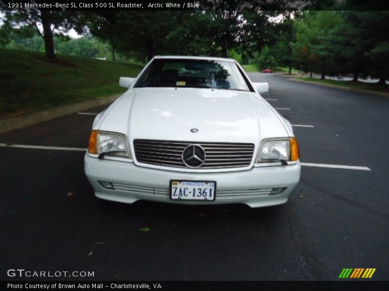 Arctic White / Blue 1991 Mercedes-Benz SL Class 500 SL Roadster