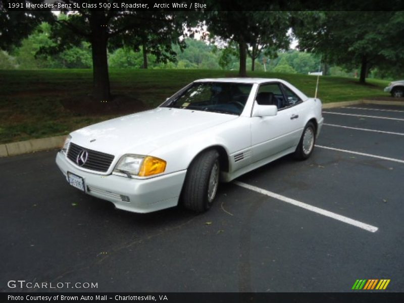 Arctic White / Blue 1991 Mercedes-Benz SL Class 500 SL Roadster