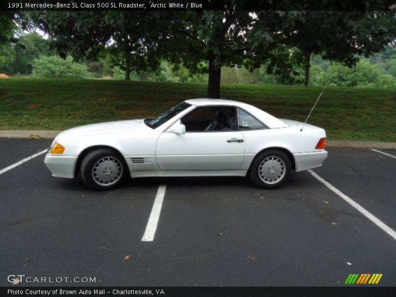 Arctic White / Blue 1991 Mercedes-Benz SL Class 500 SL Roadster