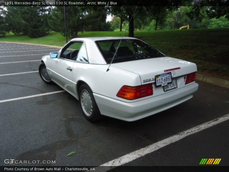 Arctic White / Blue 1991 Mercedes-Benz SL Class 500 SL Roadster