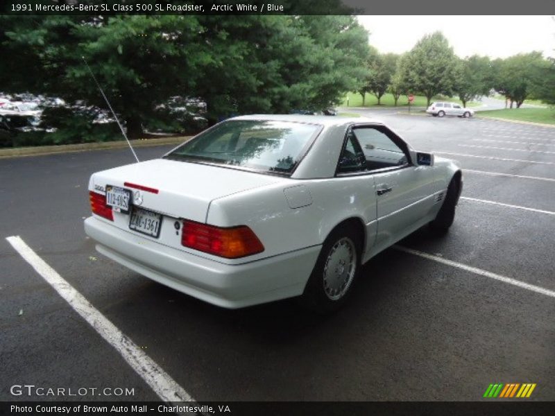 Arctic White / Blue 1991 Mercedes-Benz SL Class 500 SL Roadster