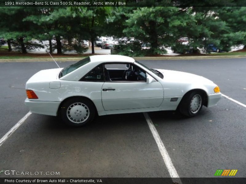 Arctic White / Blue 1991 Mercedes-Benz SL Class 500 SL Roadster