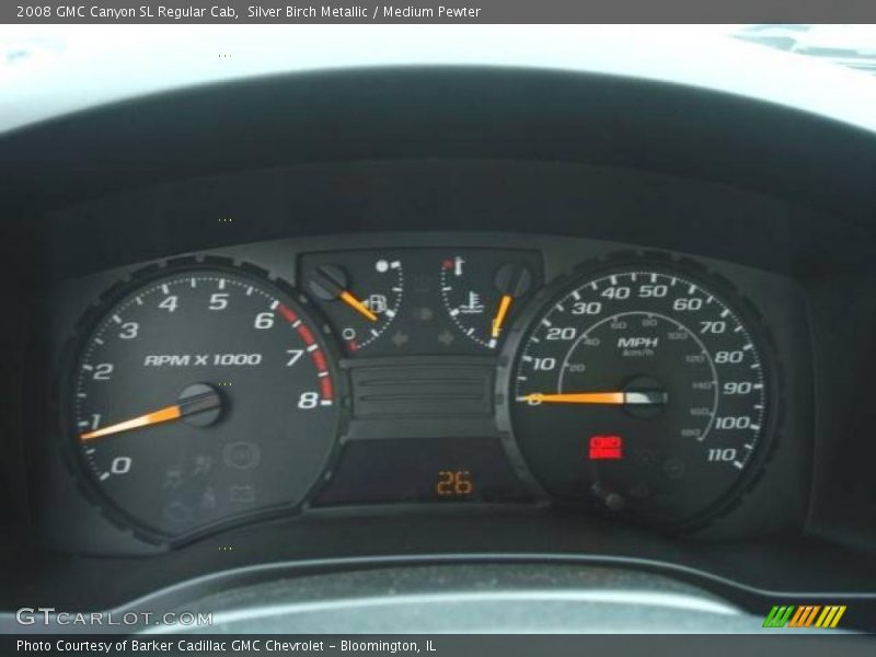Silver Birch Metallic / Medium Pewter 2008 GMC Canyon SL Regular Cab