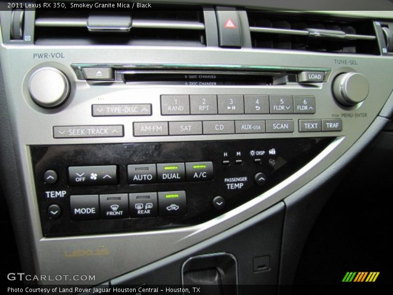 Controls of 2011 RX 350