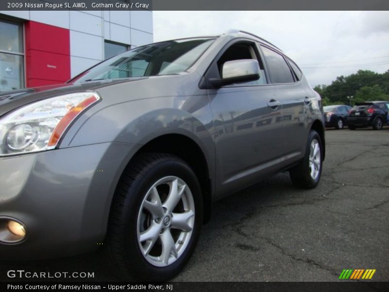 Gotham Gray / Gray 2009 Nissan Rogue SL AWD