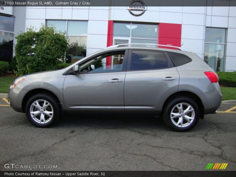 Gotham Gray / Gray 2009 Nissan Rogue SL AWD