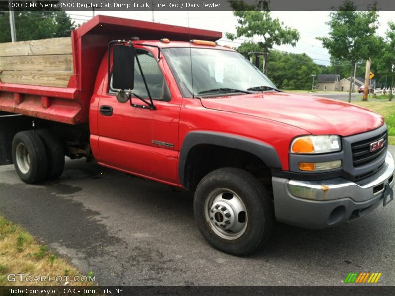Fire Red / Dark Pewter 2003 GMC Sierra 3500 Regular Cab Dump Truck