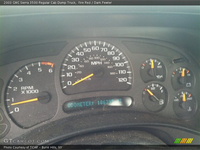 Fire Red / Dark Pewter 2003 GMC Sierra 3500 Regular Cab Dump Truck