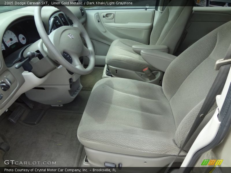 Linen Gold Metallic / Dark Khaki/Light Graystone 2005 Dodge Caravan SXT