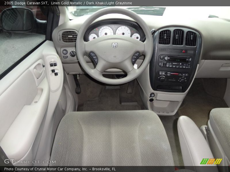 Linen Gold Metallic / Dark Khaki/Light Graystone 2005 Dodge Caravan SXT