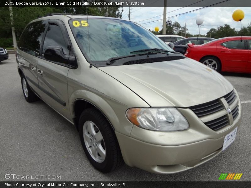 Linen Gold Metallic / Dark Khaki/Light Graystone 2005 Dodge Caravan SXT