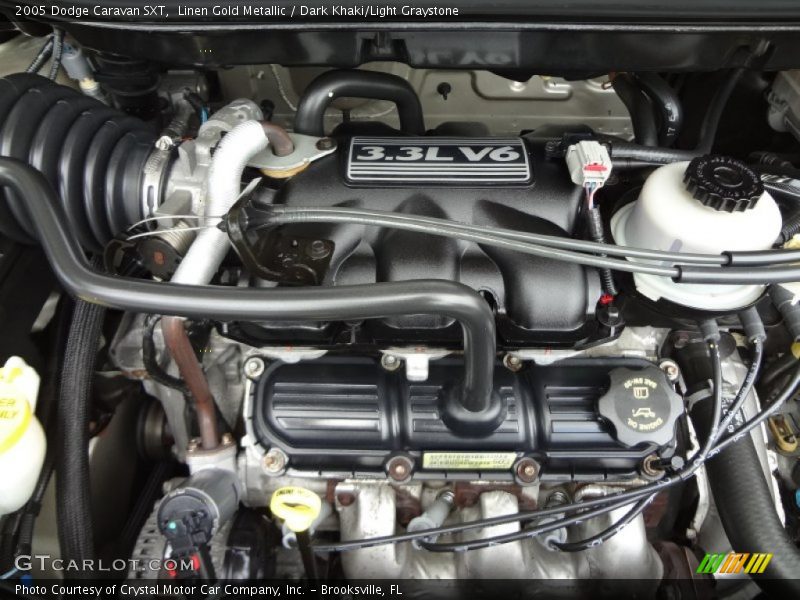 Linen Gold Metallic / Dark Khaki/Light Graystone 2005 Dodge Caravan SXT