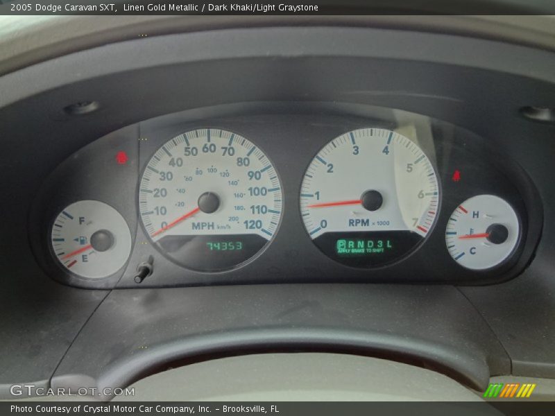 Linen Gold Metallic / Dark Khaki/Light Graystone 2005 Dodge Caravan SXT